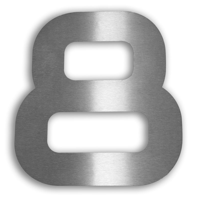 V2A Edelstahl Hausnummer Ziffer 8