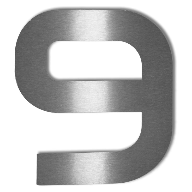 V2A Edelstahl Hausnummer Ziffer 9