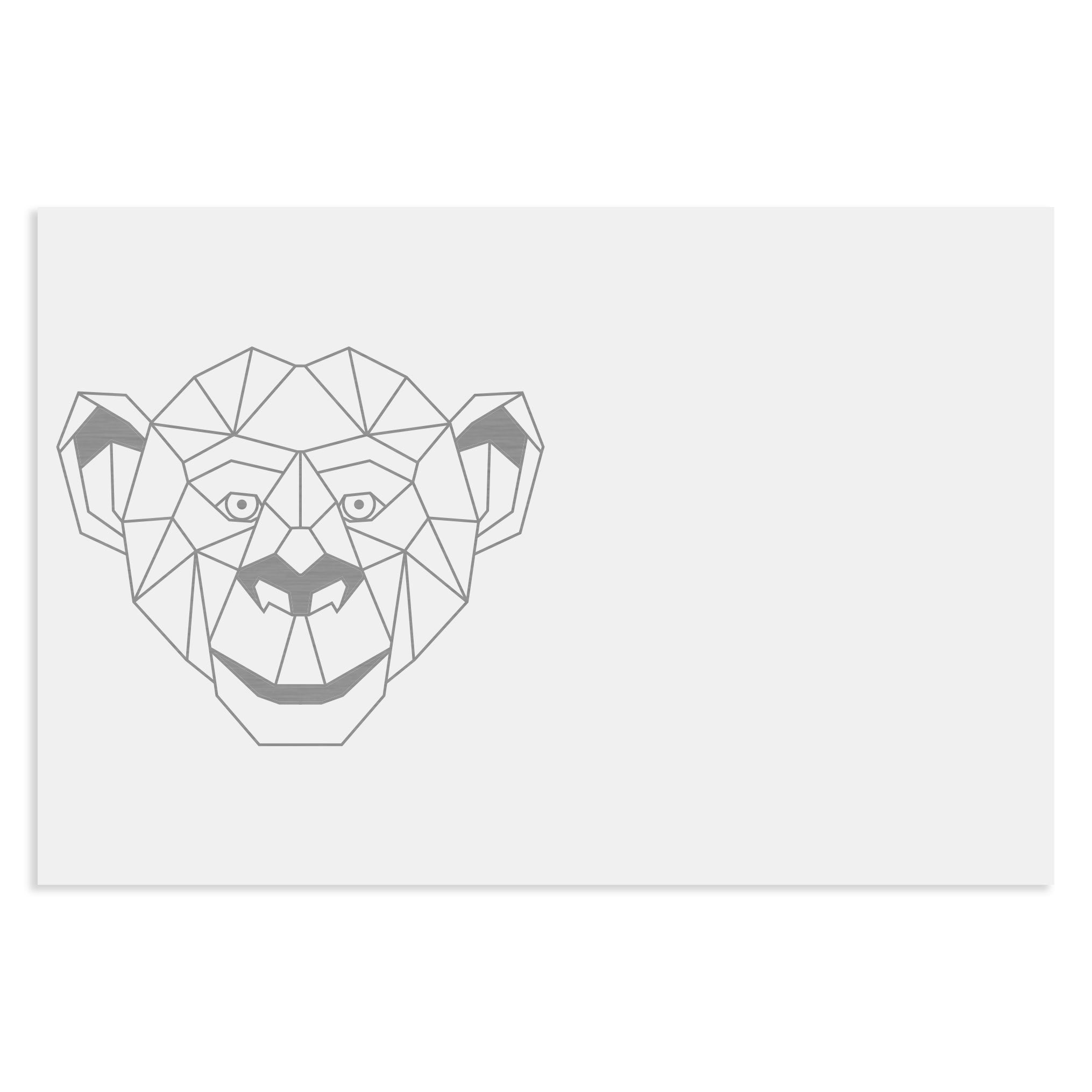 Edelstahlschild Geometrische Figuren,120 X 80 mm, Anthrazit, Weiß, oder Edelstahl