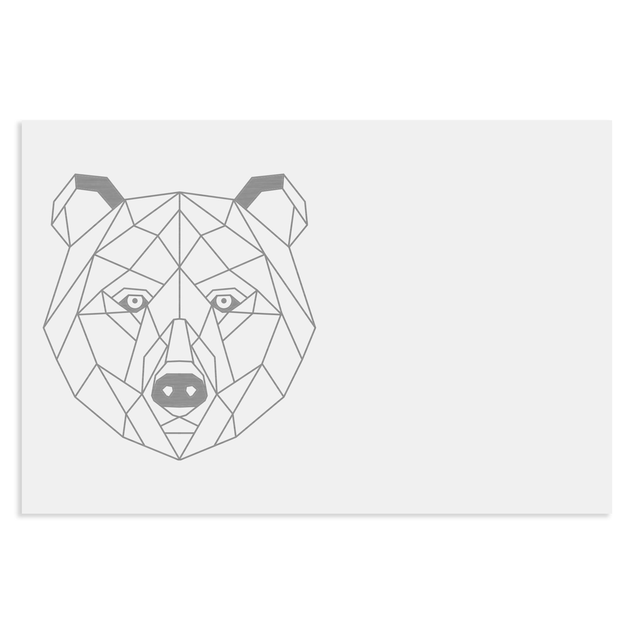 Edelstahlschild Geometrische Figuren,120 X 80 mm, Anthrazit, Weiß, oder Edelstahl