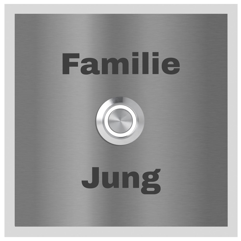Edelstahl Türklingel Aufputz individuell personalisierbar