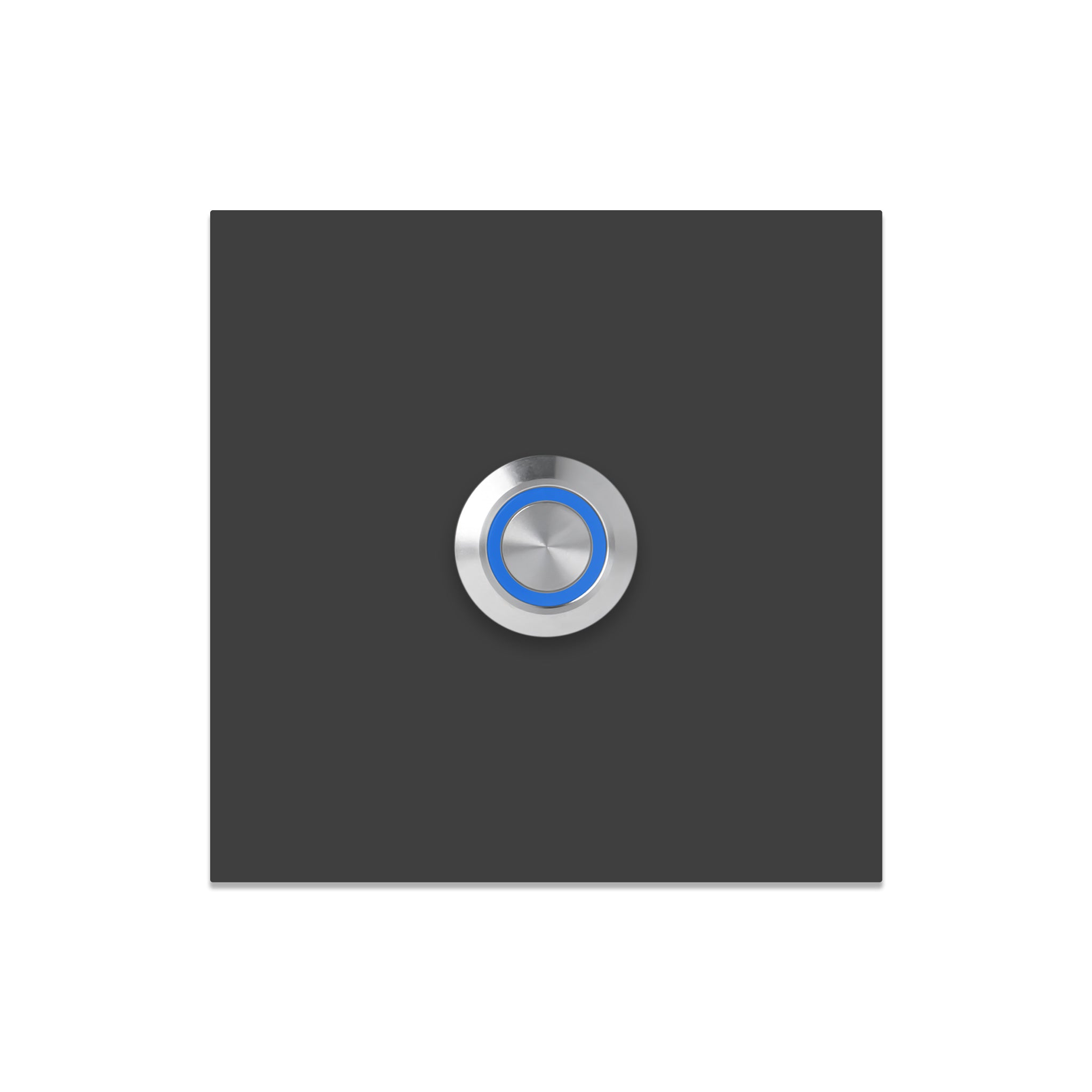 Bochum 8 x 8 cm Edelstahl (V2A) Türklingel - ohne Gravur - Anthrazit oder Weiß pulverbeschichtet - LED - Aufputz / Unterputz