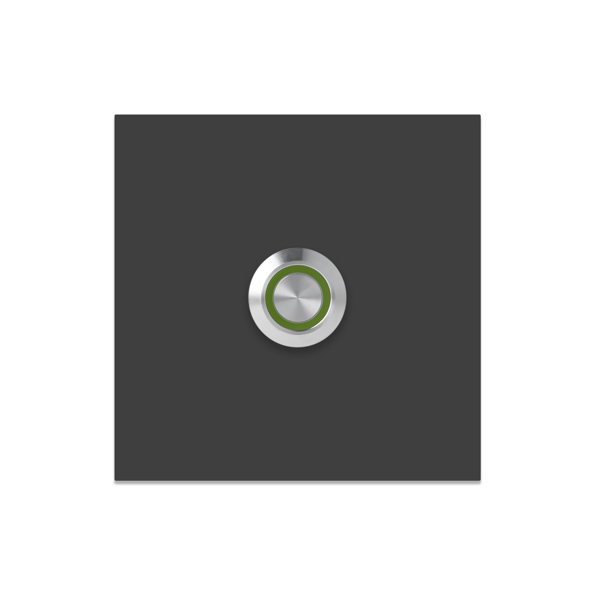 Bochum 8 x 8 cm Edelstahl (V2A) Türklingel - ohne Gravur - Anthrazit oder Weiß pulverbeschichtet - LED - Aufputz / Unterputz