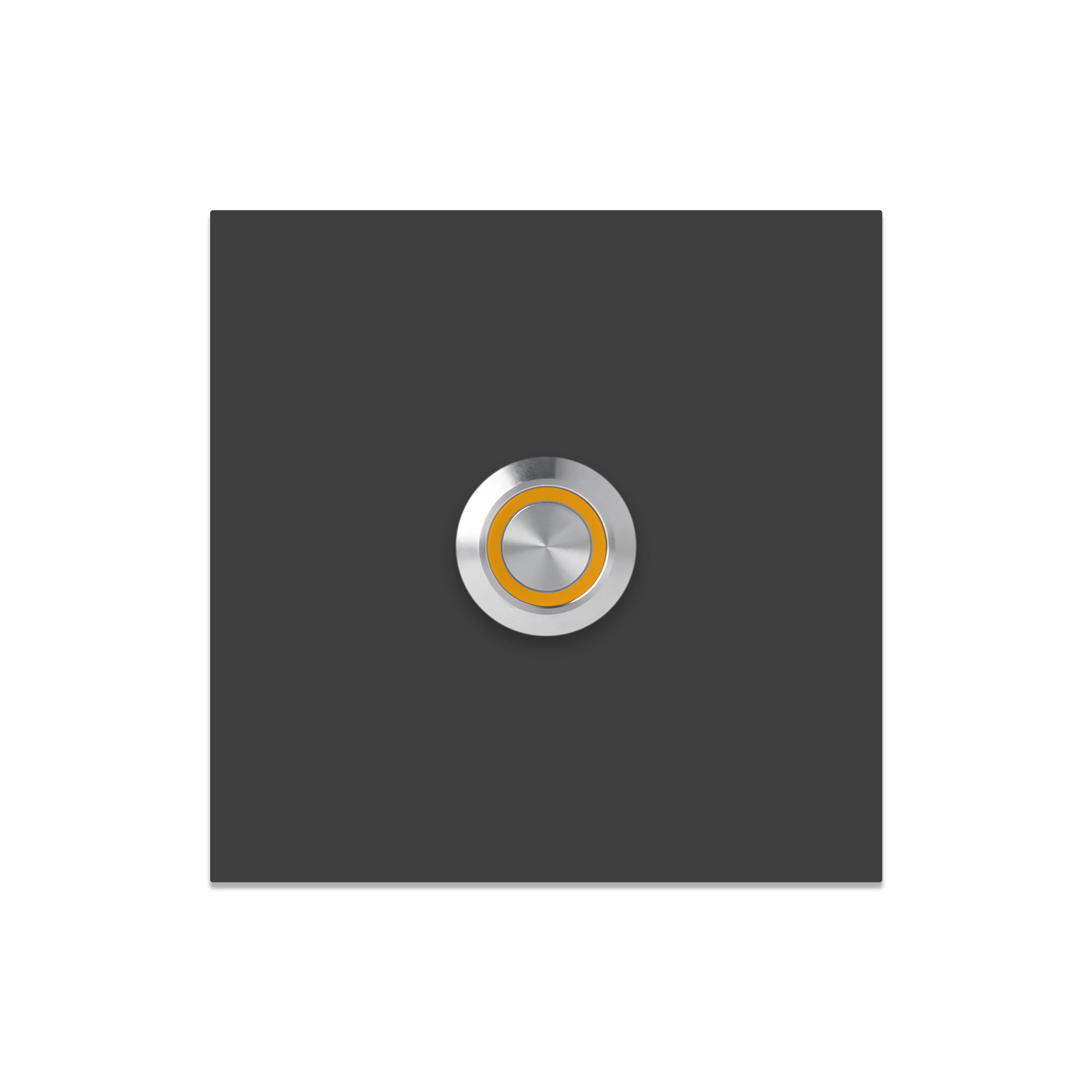 Bochum 8 x 8 cm Edelstahl (V2A) Türklingel - ohne Gravur - Anthrazit oder Weiß pulverbeschichtet - LED - Aufputz / Unterputz