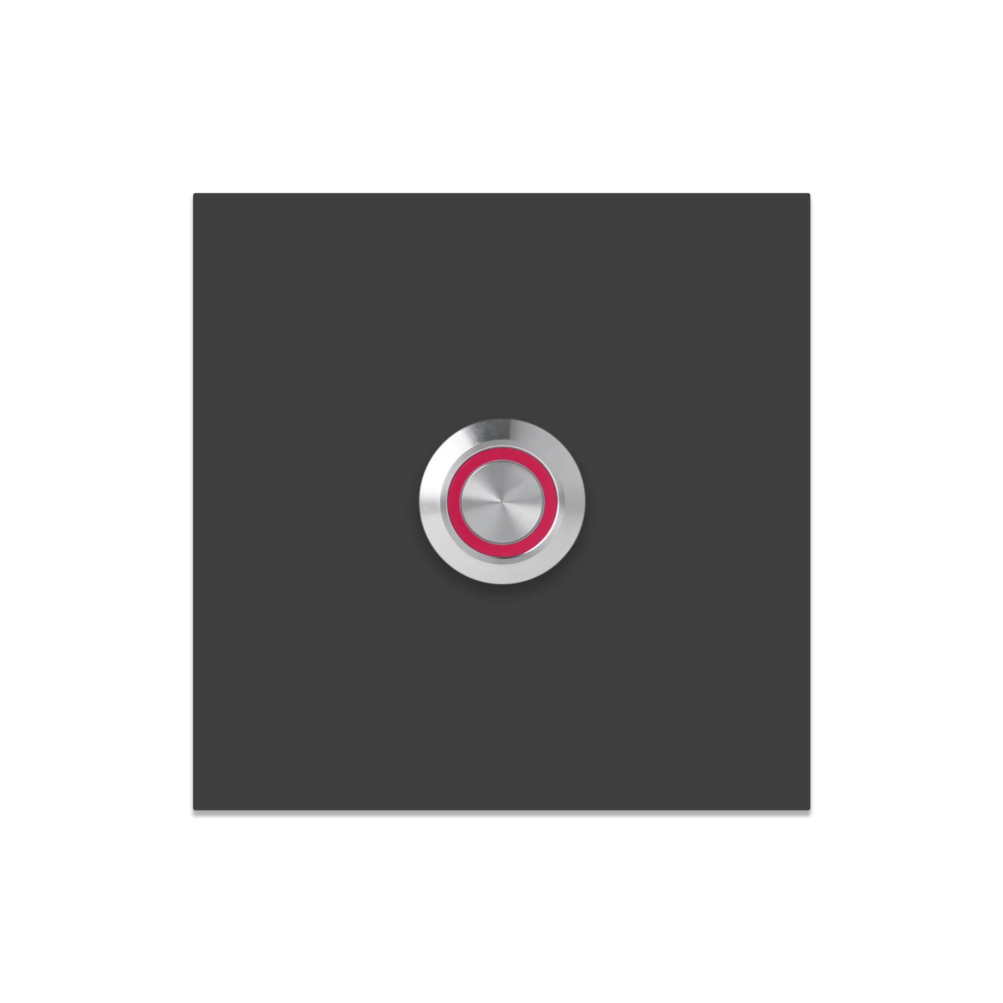 Bochum 8 x 8 cm Edelstahl (V2A) Türklingel - ohne Gravur - Anthrazit oder Weiß pulverbeschichtet - LED - Aufputz / Unterputz