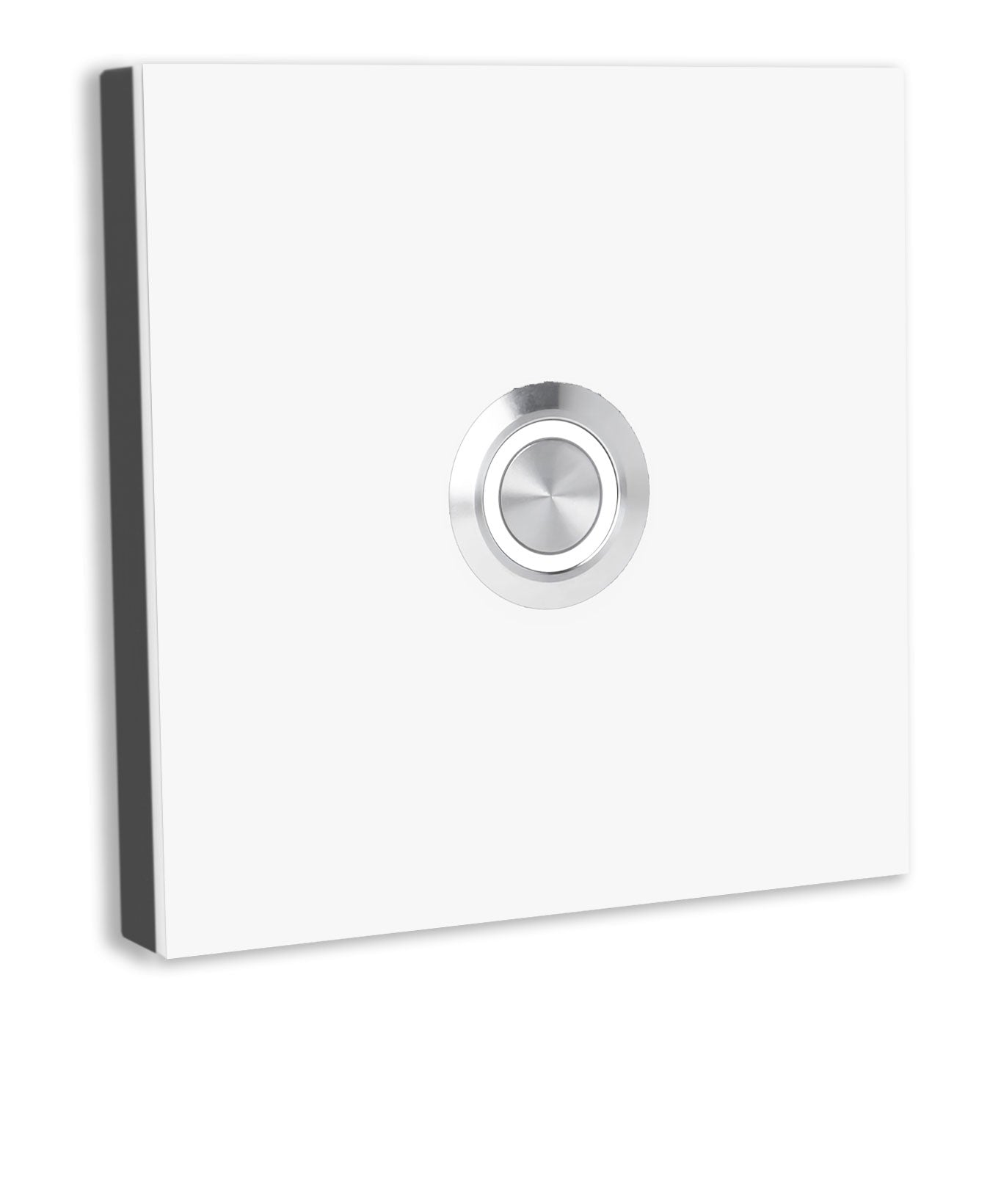 Bochum 8 x 8 cm Edelstahl (V2A) Türklingel - ohne Gravur - Anthrazit oder Weiß pulverbeschichtet - LED - Aufputz / Unterputz