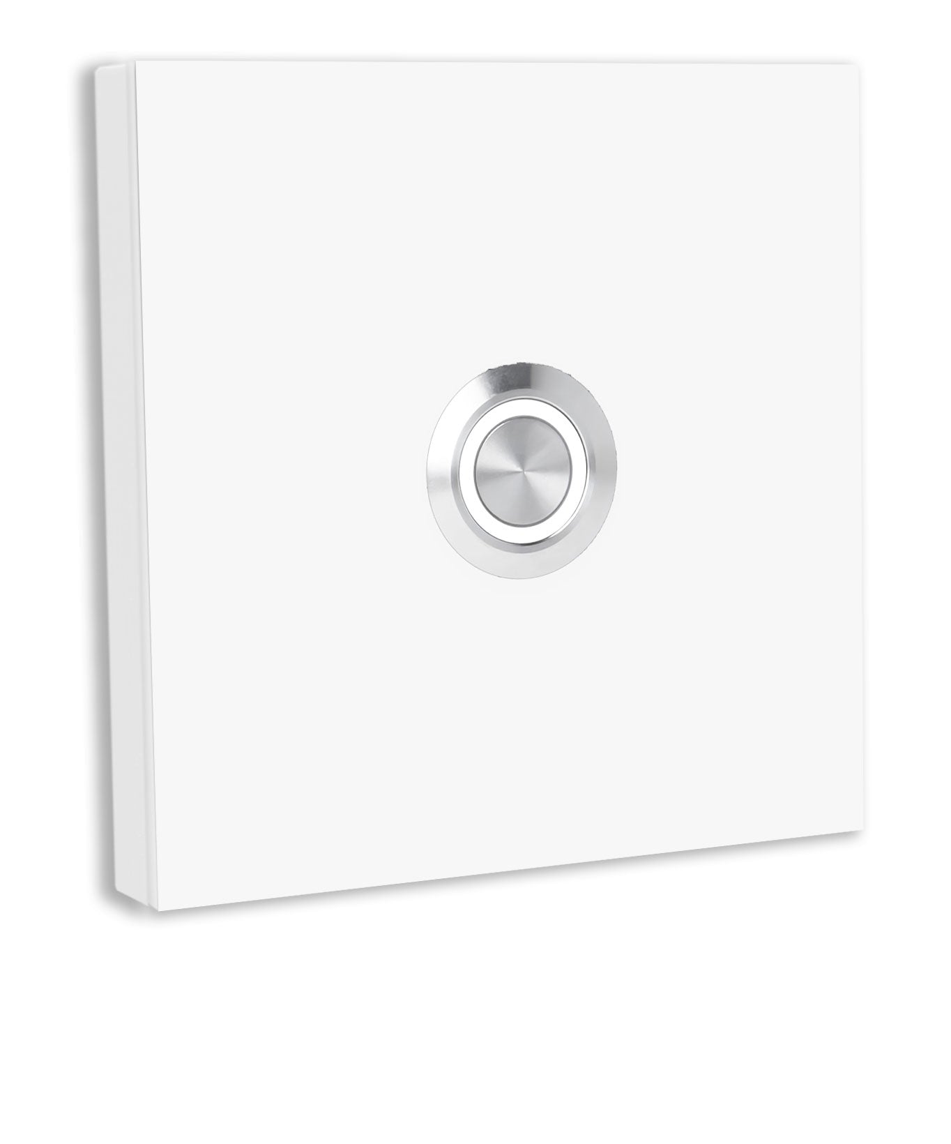 Bochum 8 x 8 cm Edelstahl (V2A) Türklingel - ohne Gravur - Anthrazit oder Weiß pulverbeschichtet - LED - Aufputz / Unterputz