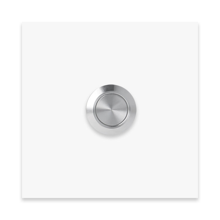 Bochum 8 x 8 cm Edelstahl (V2A) Türklingel - ohne Gravur - Anthrazit oder Weiß pulverbeschichtet - LED - Aufputz / Unterputz
