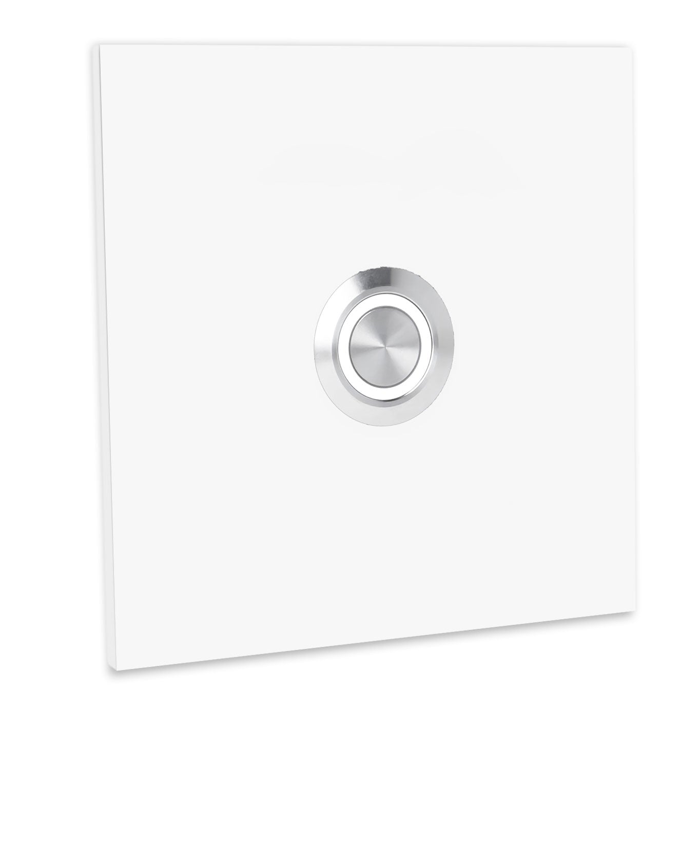 Bochum 8 x 8 cm Edelstahl (V2A) Türklingel - ohne Gravur - Anthrazit oder Weiß pulverbeschichtet - LED - Aufputz / Unterputz