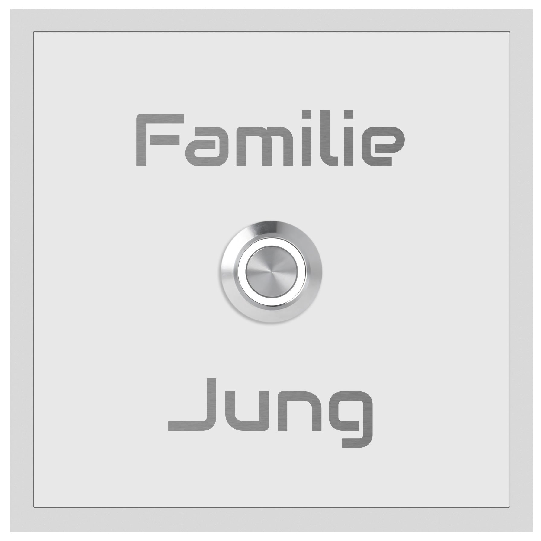 Bochum 11 x 11 cm Edelstahl (V2A) Türklingel - mit Gravur - Anthrazit oder Weiß pulverbeschichtet oder Edelstahl gebürstet - LED - Aufputz