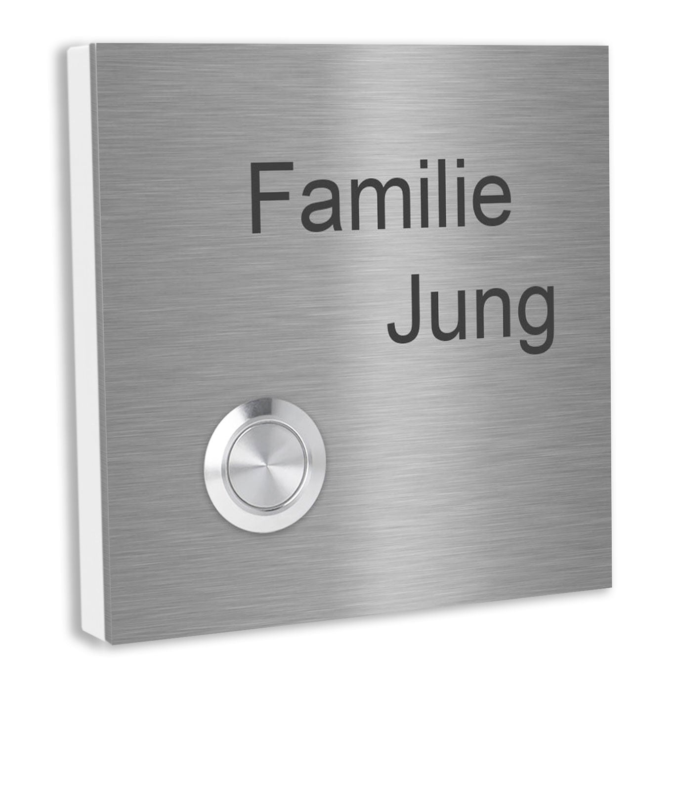 Edelstahl Türklingel Lünen personalisierbar mit Motiven - Aufputz/Unterputz -