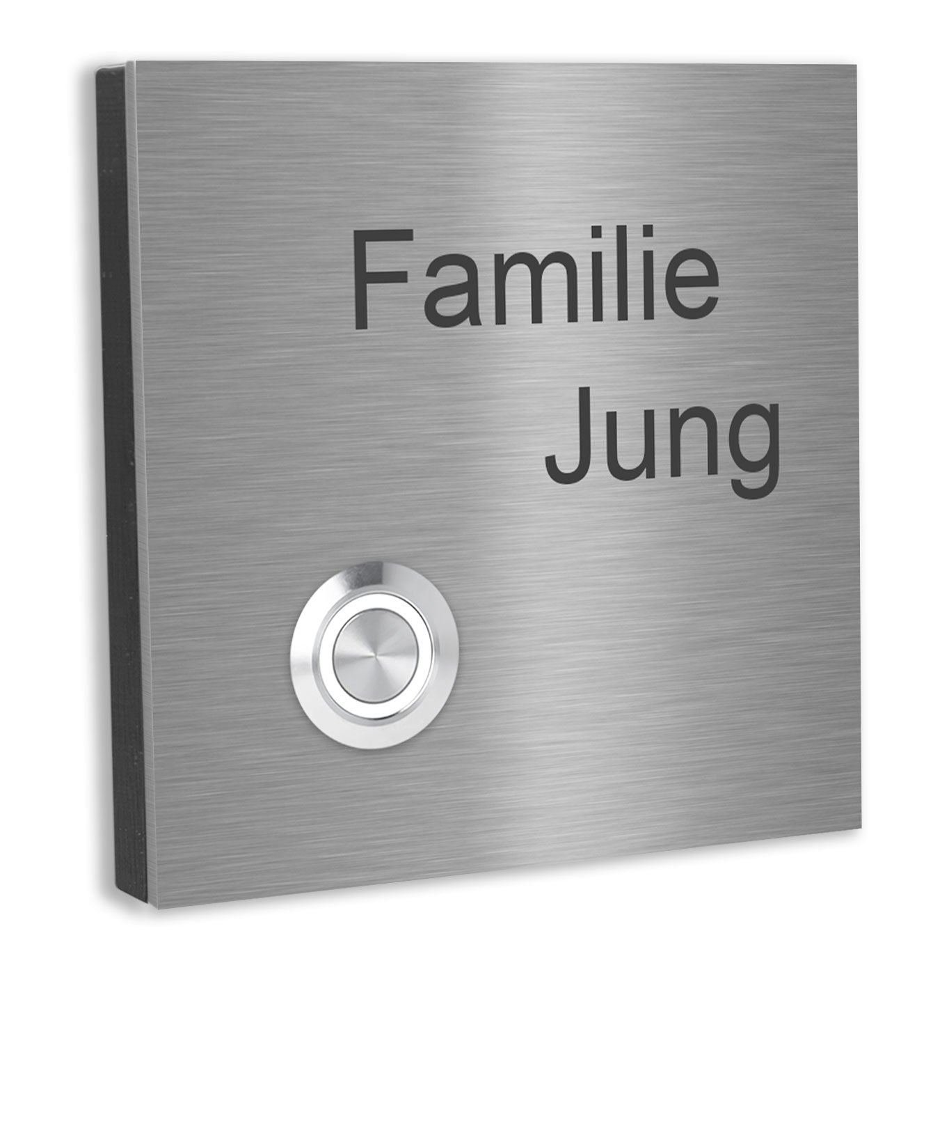 Edelstahl Türklingel Lünen personalisierbar mit Motiven - Aufputz/Unterputz -