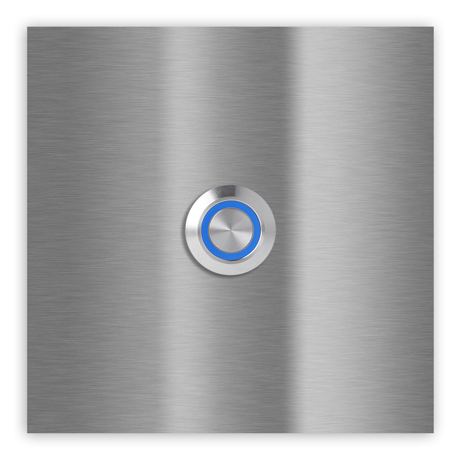 Bochum 10 x 10 cm Edelstahl (V2A) Türklingel - ohne Gravur - Edelstahl, Anthrazit oder Weiß pulverbeschichtet - LED - Aufputz / Unterputz