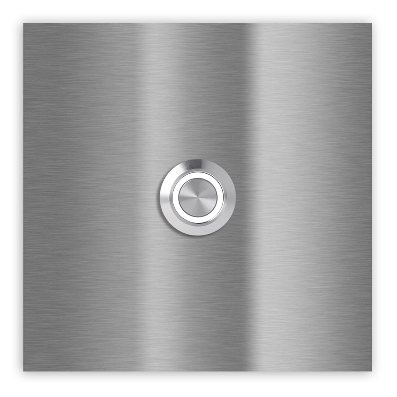 Bochum 10 x 10 cm Edelstahl (V2A) Türklingel - ohne Gravur - Edelstahl, Anthrazit oder Weiß pulverbeschichtet - LED - Aufputz / Unterputz