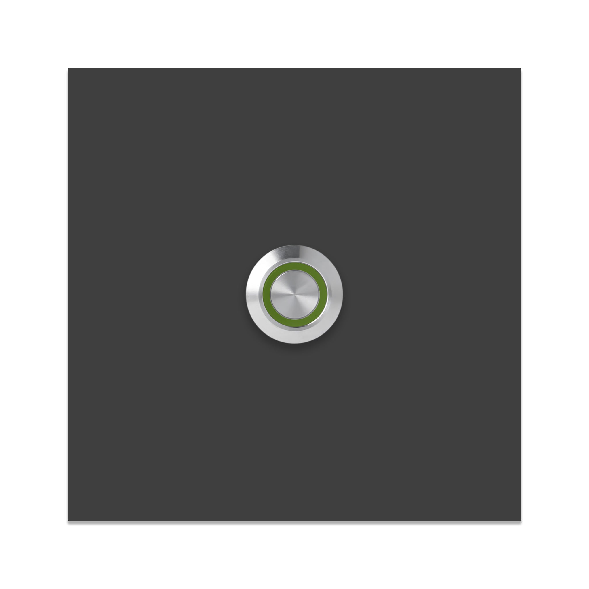 Bochum 10 x 10 cm Edelstahl (V2A) Türklingel - ohne Gravur - Edelstahl, Anthrazit oder Weiß pulverbeschichtet - LED - Aufputz / Unterputz