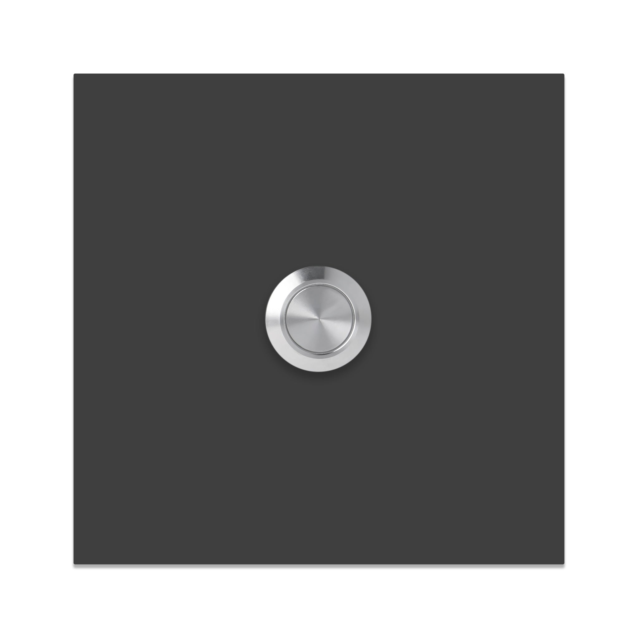 Bochum 10 x 10 cm Edelstahl (V2A) Türklingel - ohne Gravur - Edelstahl, Anthrazit oder Weiß pulverbeschichtet - LED - Aufputz / Unterputz