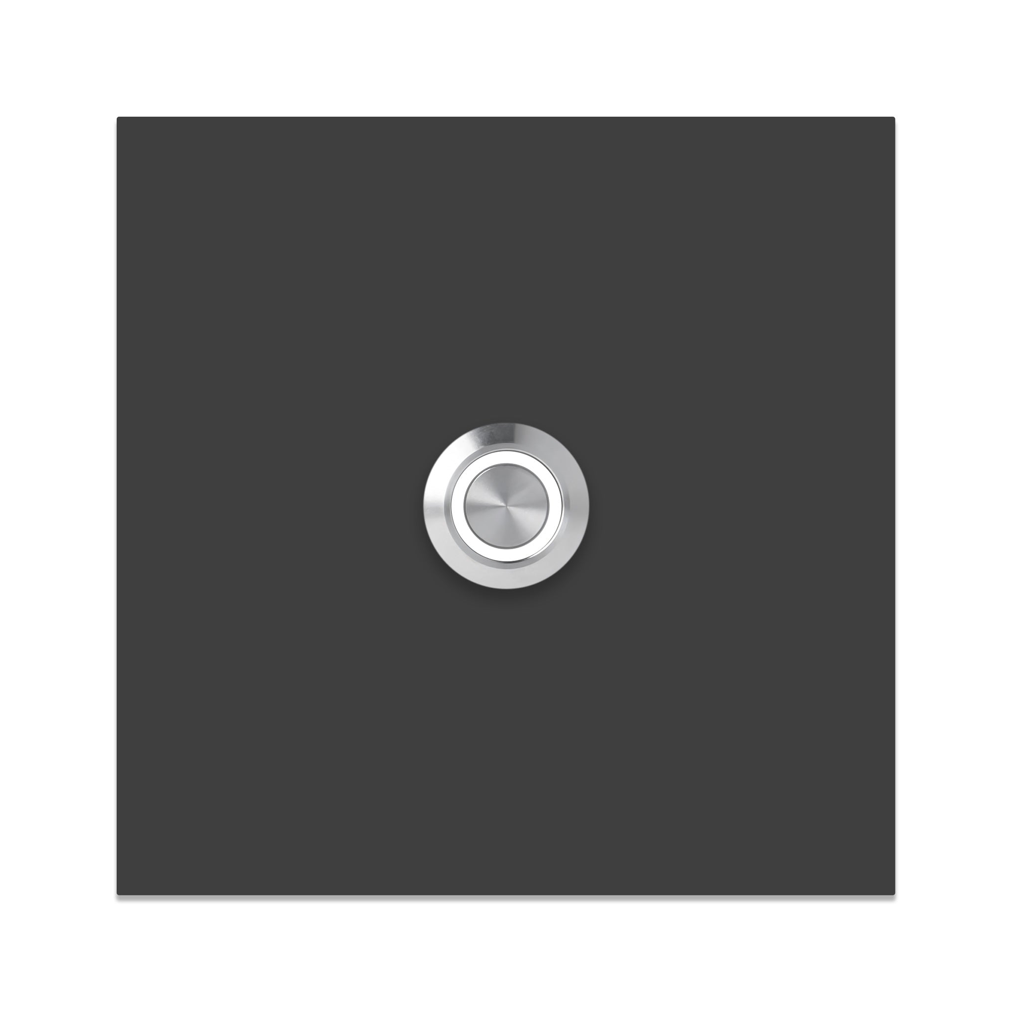 Bochum 10 x 10 cm Edelstahl (V2A) Türklingel - ohne Gravur - Edelstahl, Anthrazit oder Weiß pulverbeschichtet - LED - Aufputz / Unterputz