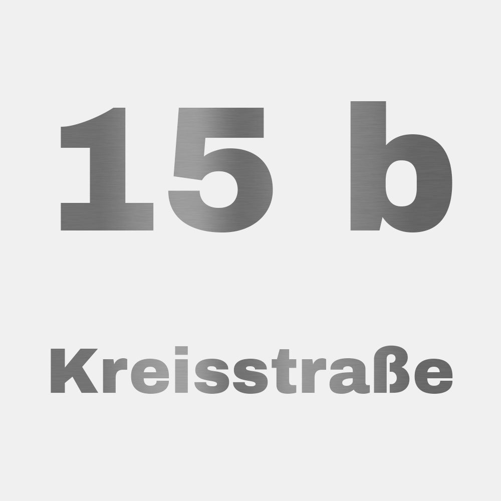 Edelstahl Türschild, Weiß pulverbeschichtet, individuell personalisierbar