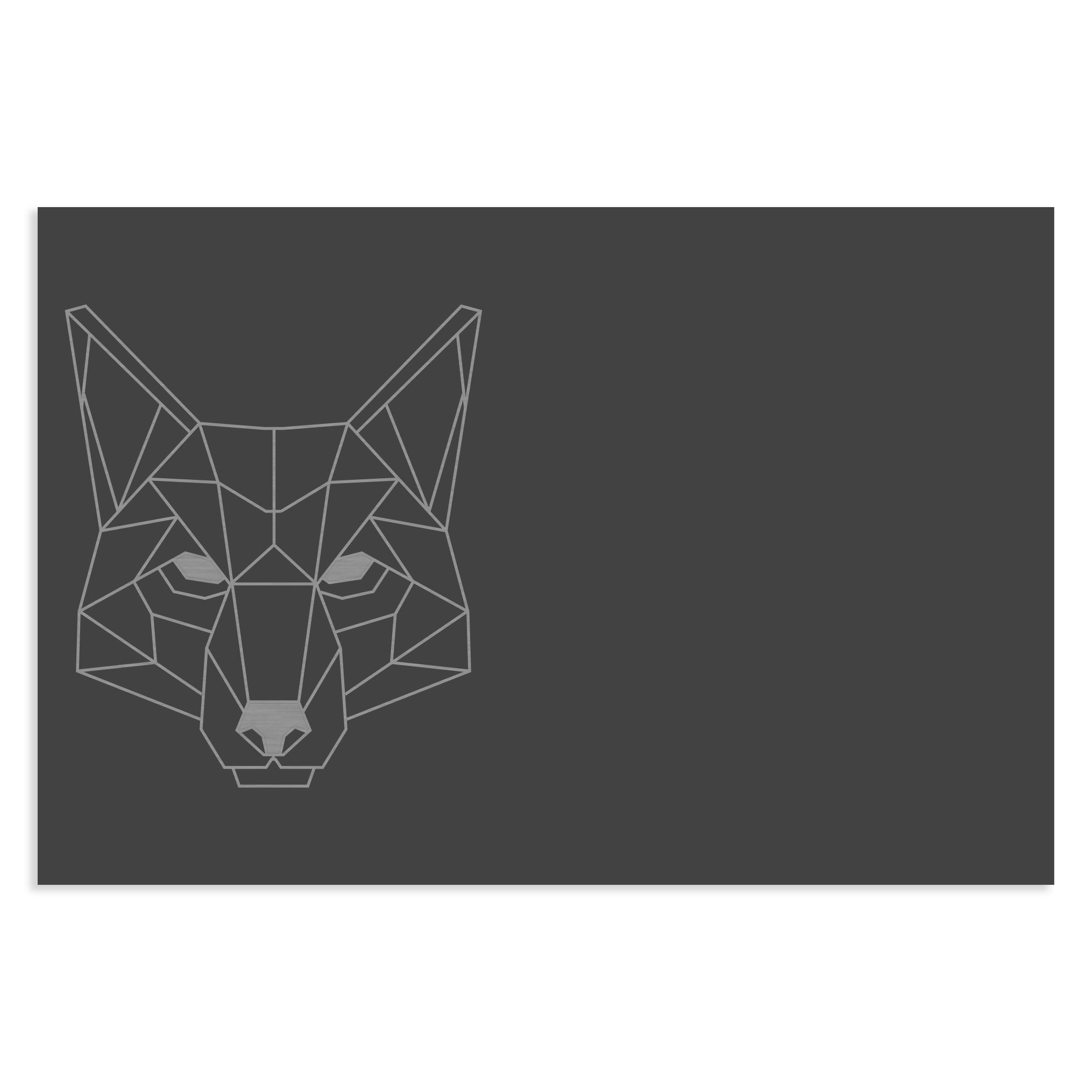 Edelstahlschild Geometrische Figuren,120 X 80 mm, Anthrazit, Weiß, oder Edelstahl