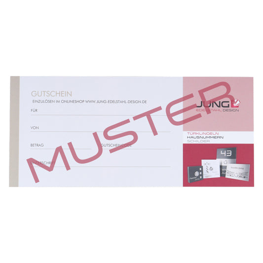 Geschenkgutschein Jung Edelstahl Design