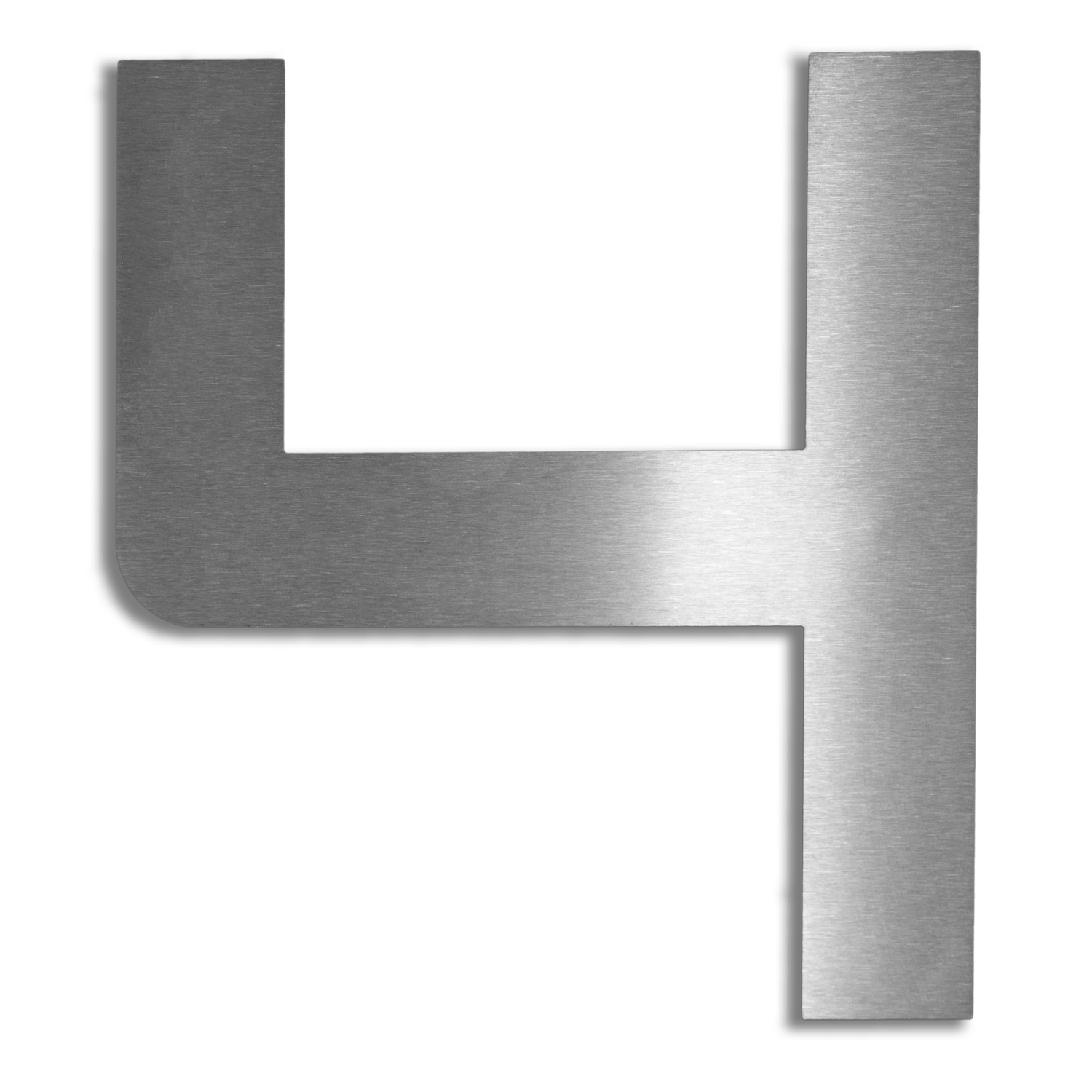 V2A Edelstahl Hausnummer Ziffer Schrift Audiowide