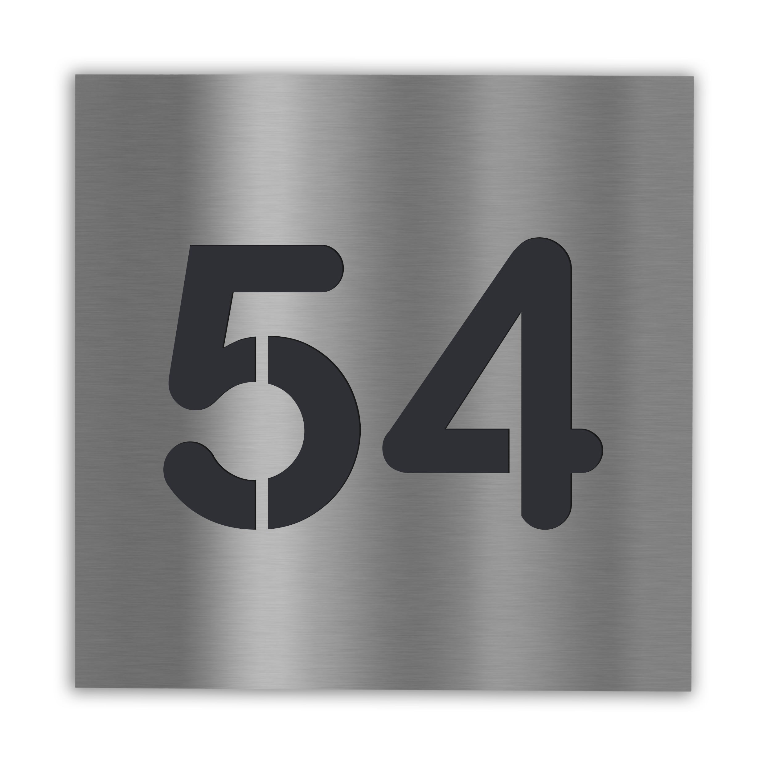 Hausnummer aus Edelstahl/Acryl Ziffern ausgelastet. Acryl in anthrazit 