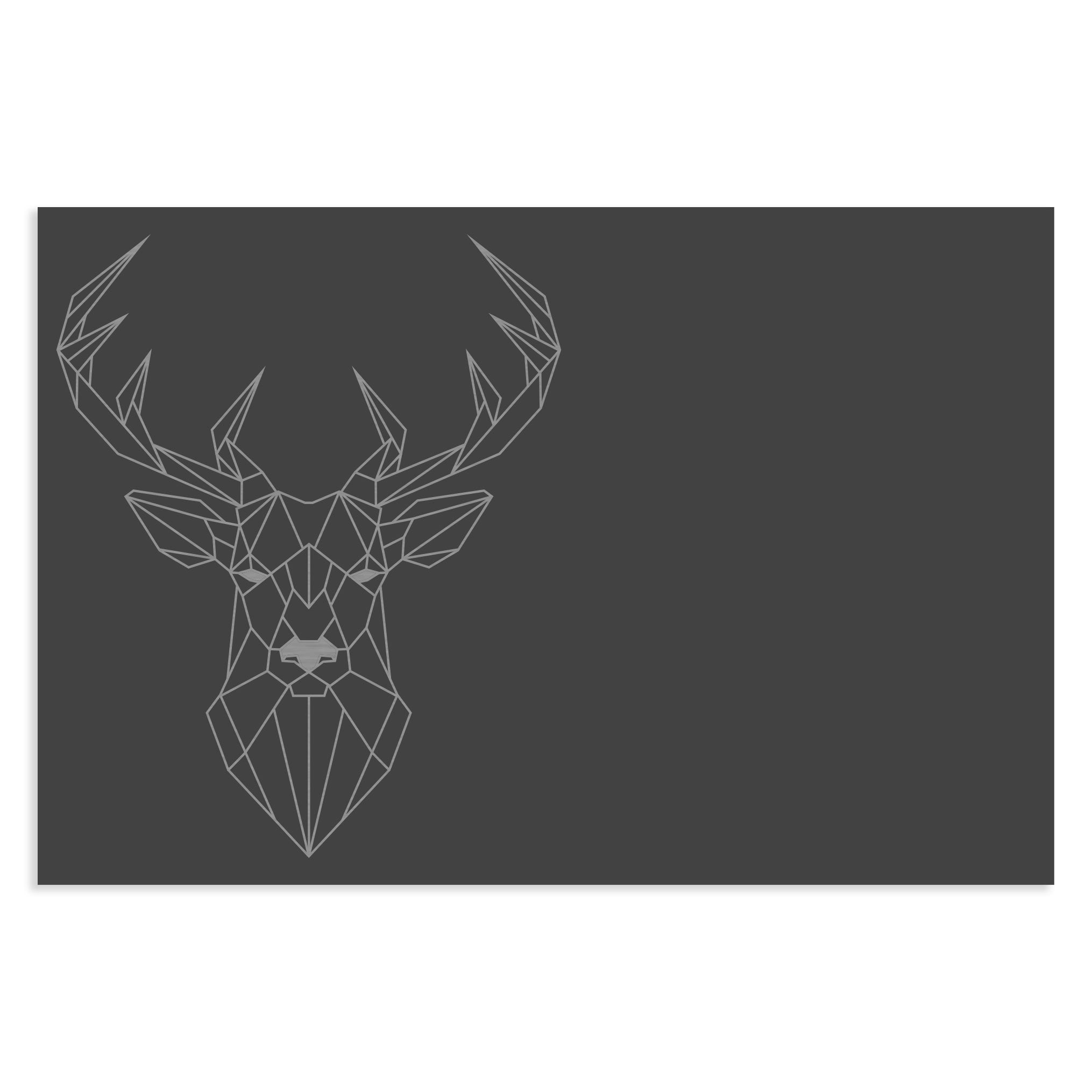 Edelstahlschild Geometrische Figuren,120 X 80 mm, Anthrazit, Weiß, oder Edelstahl