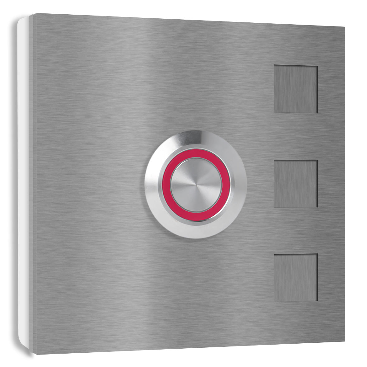 Köln 7 x 7 cm Edelstahl (V2A) Türklingel - ohne Gravur - Anthrazit / Weiß / Edelstahl und Edelstahl gebürstet -  LED - Aufputz / Unterputz