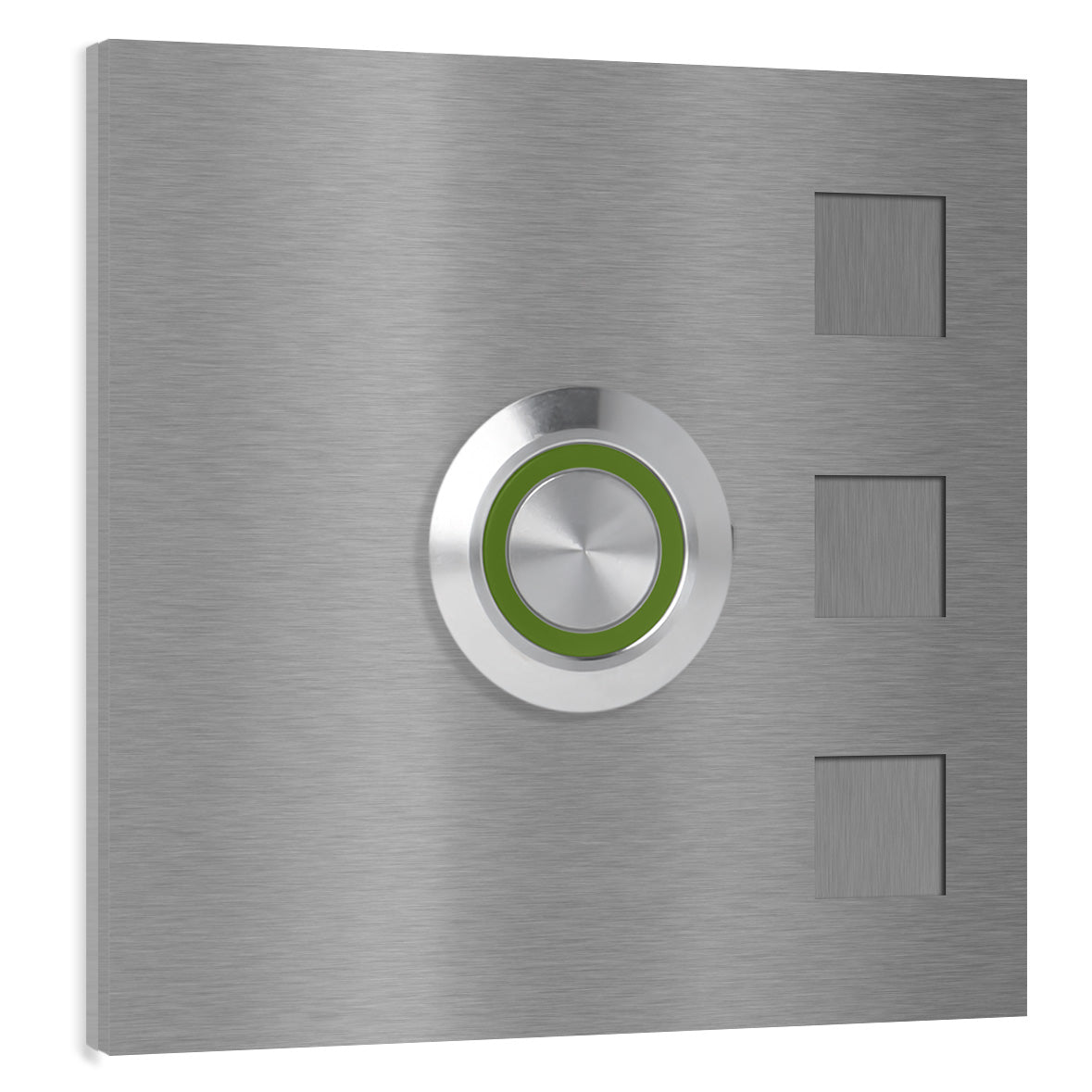 Köln 7 x 7 cm Edelstahl (V2A) Türklingel - ohne Gravur - Anthrazit / Weiß / Edelstahl und Edelstahl gebürstet -  LED - Aufputz / Unterputz