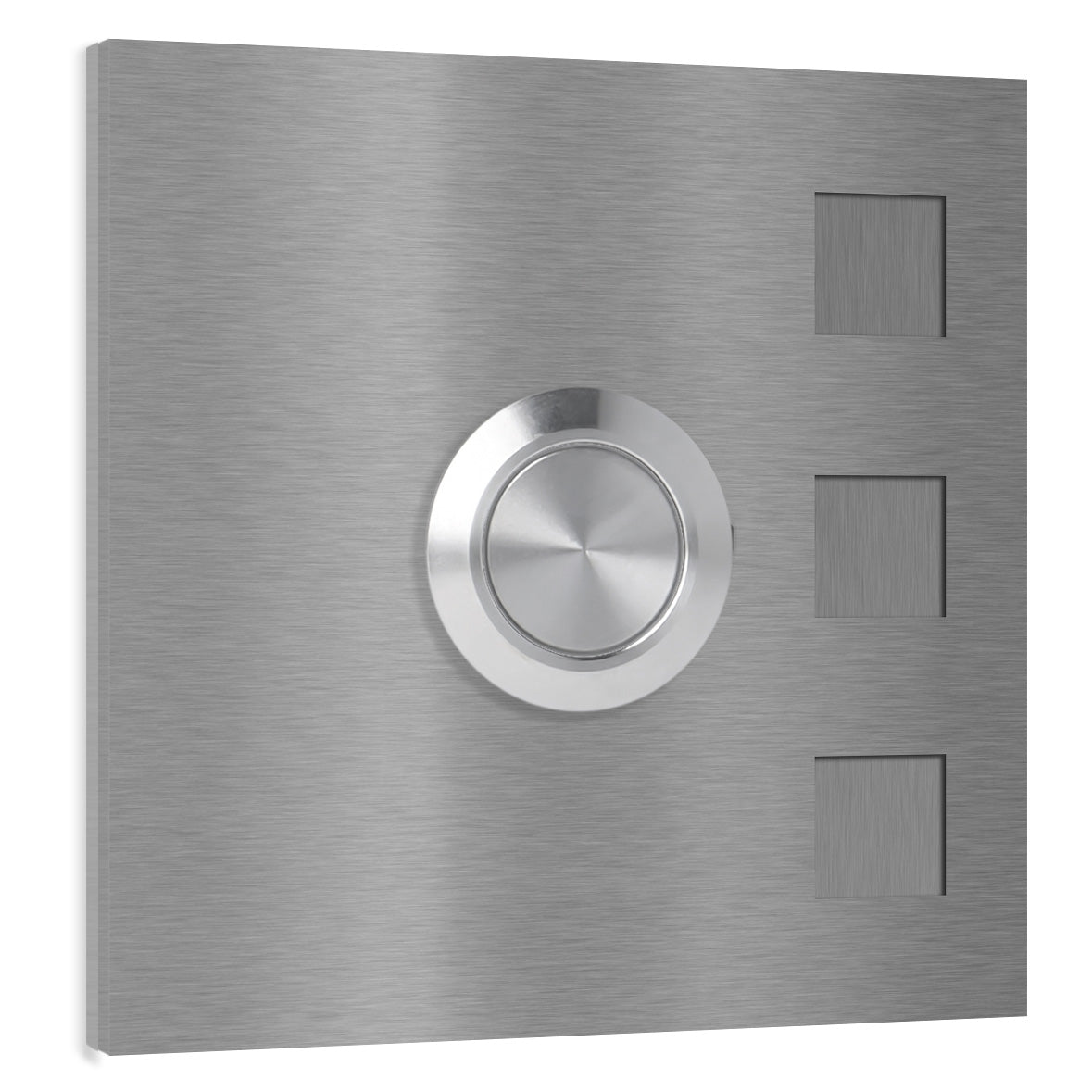 Köln 7 x 7 cm Edelstahl (V2A) Türklingel - ohne Gravur - Anthrazit / Weiß / Edelstahl und Edelstahl gebürstet -  LED - Aufputz / Unterputz