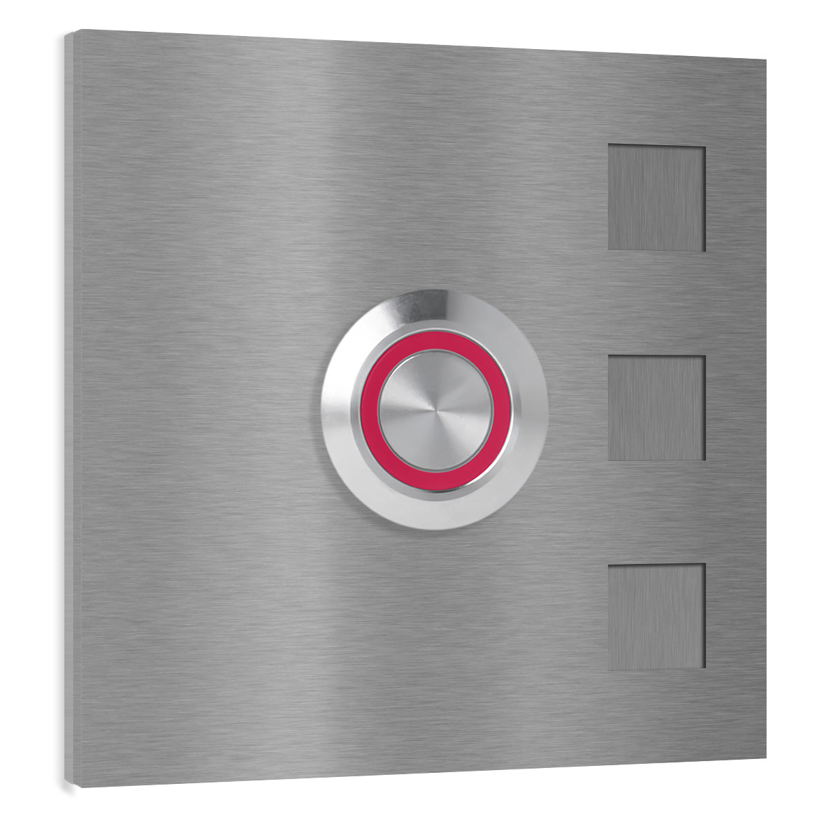 Köln 7 x 7 cm Edelstahl (V2A) Türklingel - ohne Gravur - Anthrazit / Weiß / Edelstahl und Edelstahl gebürstet -  LED - Aufputz / Unterputz