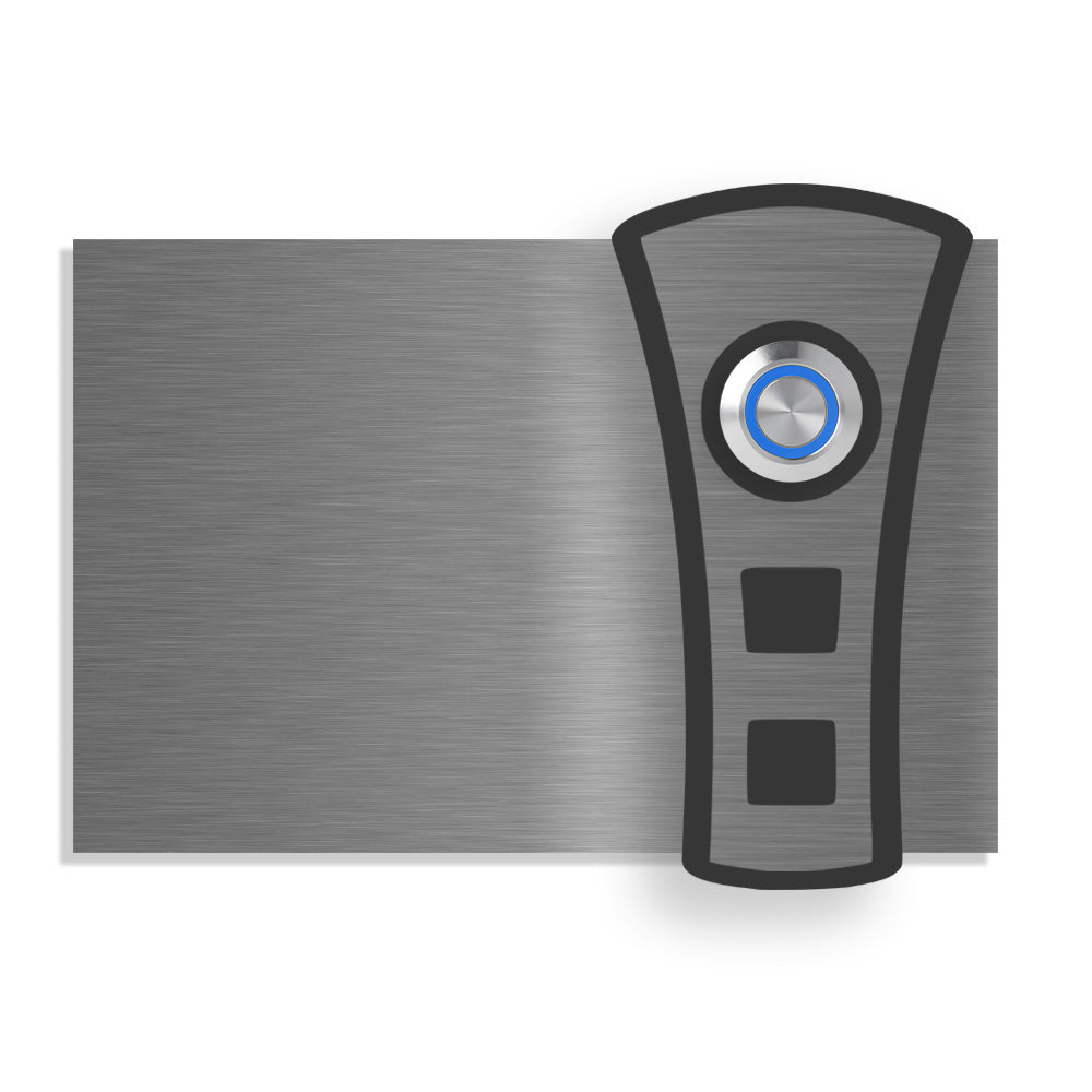 Leipzig 12 x 8 cm Edelstahl (V2A) Türklingel - ohne Gravur - Edelstahl  gebürstet -  LED - Aufputz / Unterputz