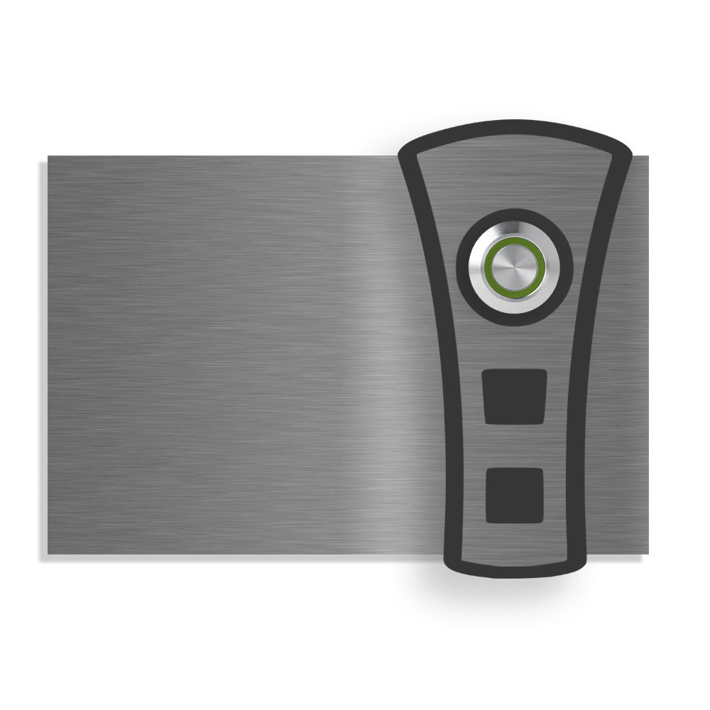 Leipzig 12 x 8 cm Edelstahl (V2A) Türklingel - ohne Gravur - Edelstahl  gebürstet -  LED - Aufputz / Unterputz