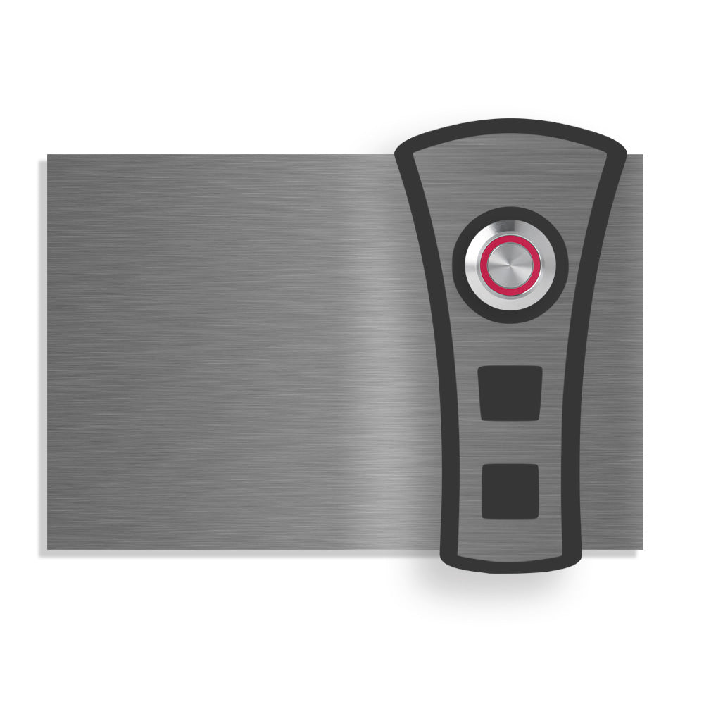 Leipzig 12 x 8 cm Edelstahl (V2A) Türklingel - ohne Gravur - Edelstahl  gebürstet -  LED - Aufputz / Unterputz