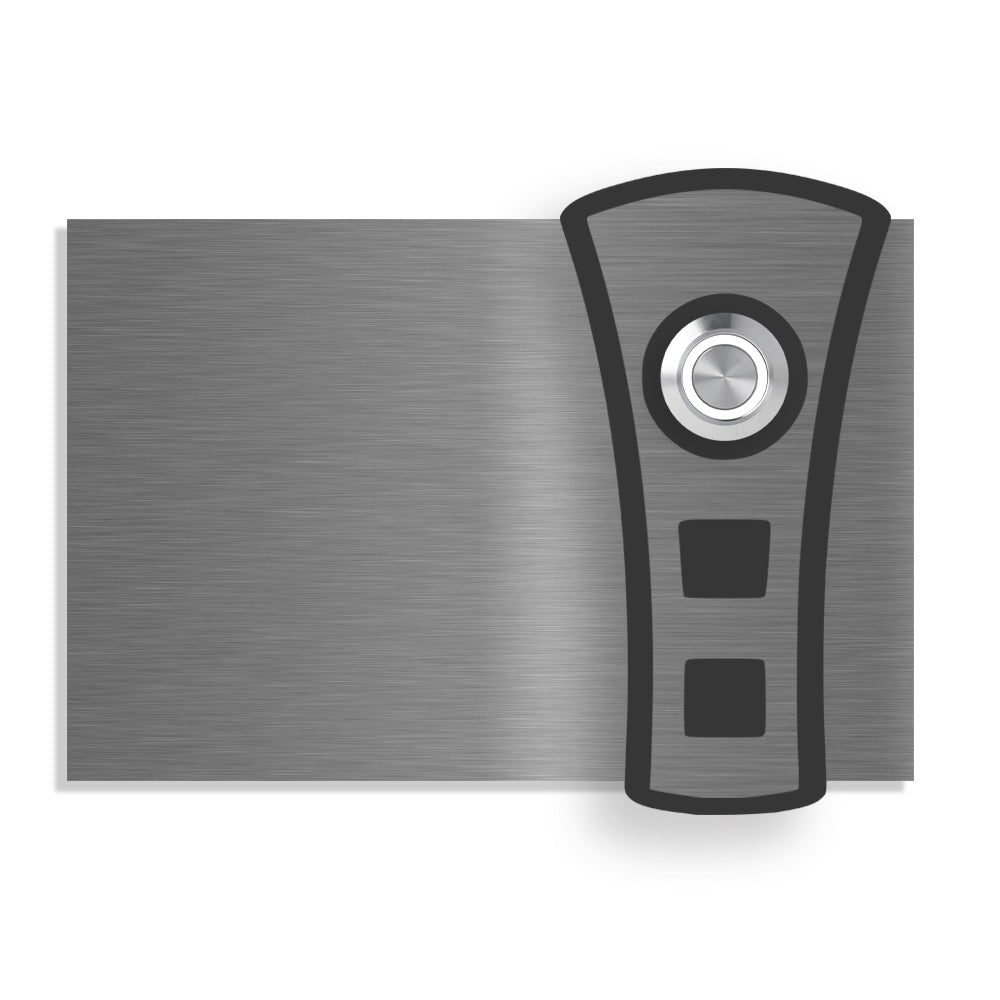 Leipzig 12 x 8 cm Edelstahl (V2A) Türklingel - ohne Gravur - Edelstahl  gebürstet -  LED - Aufputz / Unterputz