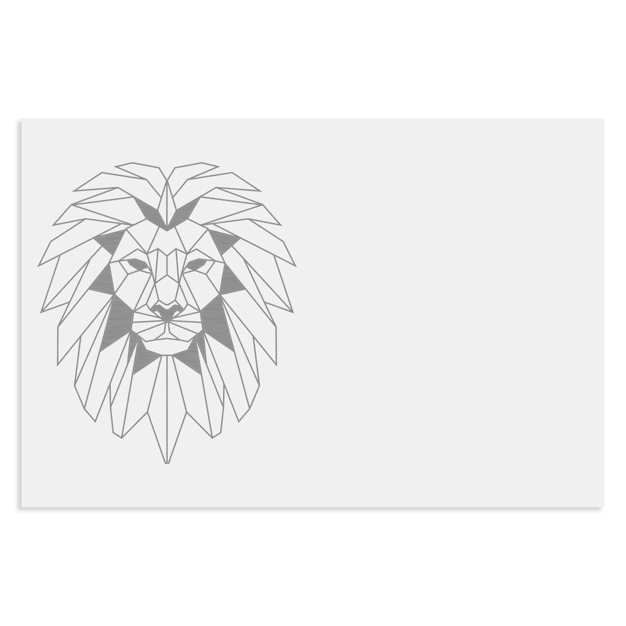 Edelstahlschild Geometrische Figuren,120 X 80 mm, Anthrazit, Weiß, oder Edelstahl