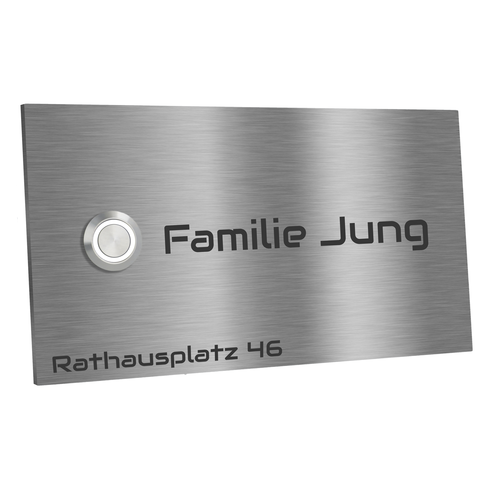 Edelstahl Unterputz Türklingel Mainz, individuell personalisierbar