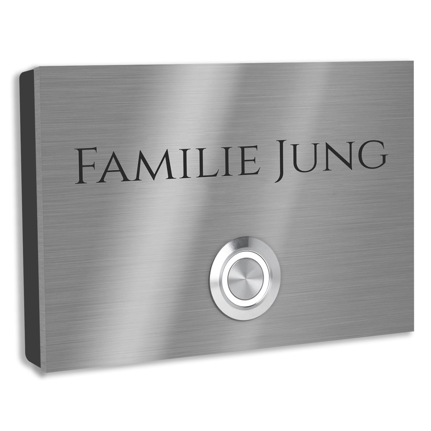 Edelstahl Aufputz Türklingel London individuell personalisierbar