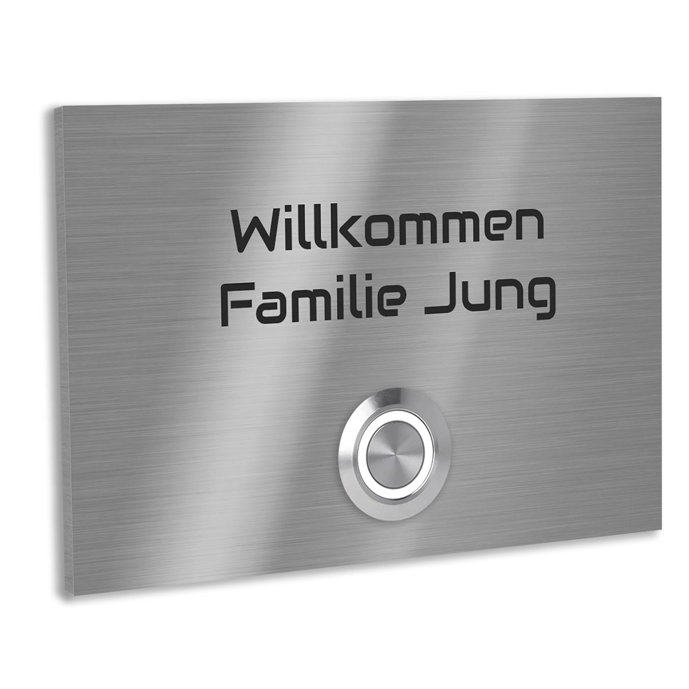 Edelstahl Unterputz Türklingel London, individuell personalisierbar