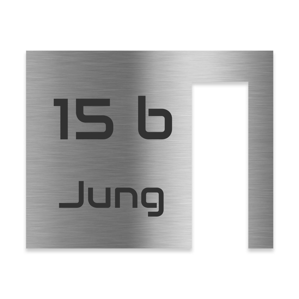 Edelstahl Türschild in Anthrazit für  Netatmo Smarte Video Türklingelund Gravur Familie Jung