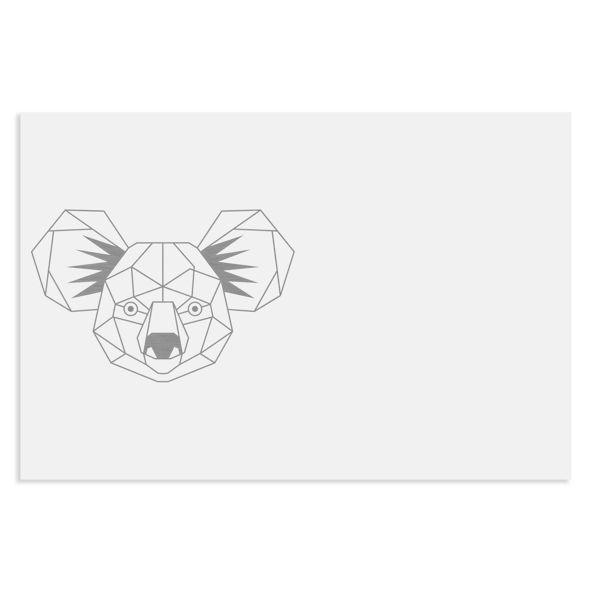 Edelstahlschild Geometrische Figuren,120 X 80 mm, Anthrazit, Weiß, oder Edelstahl