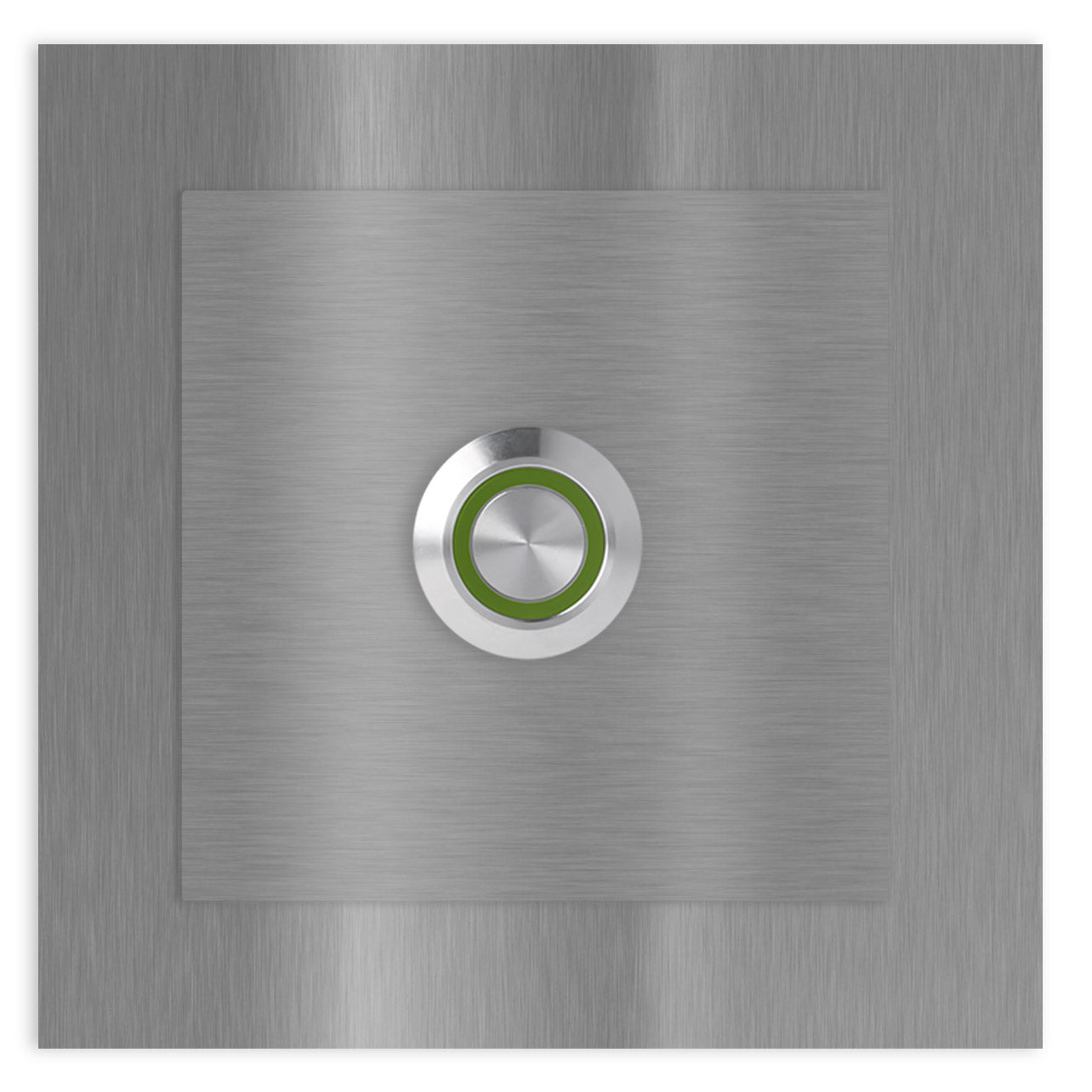 Paris 10 x 10 cm Edelstahl (V2A) Türklingel - ohne Gravur - Edelstahl gebürstet - LED - Aufputz / Unterputz