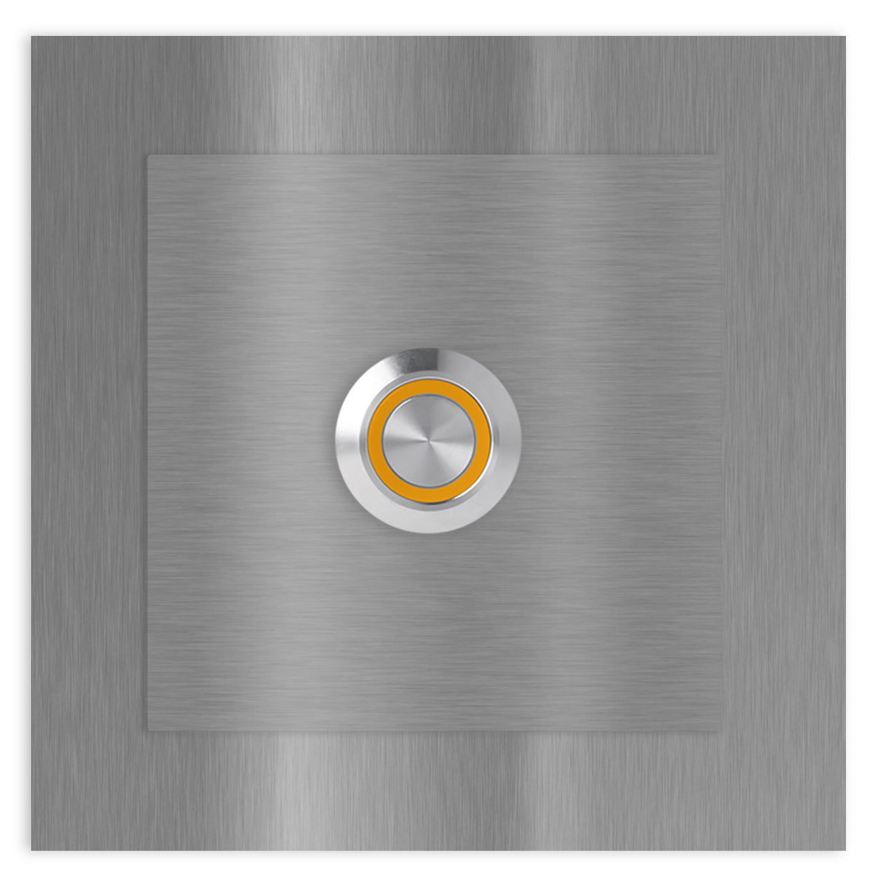 Paris 10 x 10 cm Edelstahl (V2A) Türklingel - ohne Gravur - Edelstahl gebürstet - LED - Aufputz / Unterputz