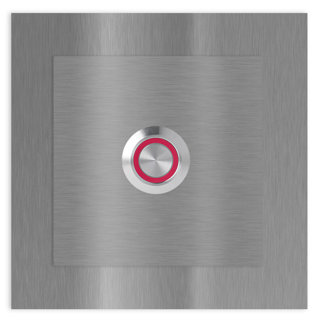 Paris 10 x 10 cm Edelstahl (V2A) Türklingel - ohne Gravur - Edelstahl gebürstet - LED - Aufputz / Unterputz