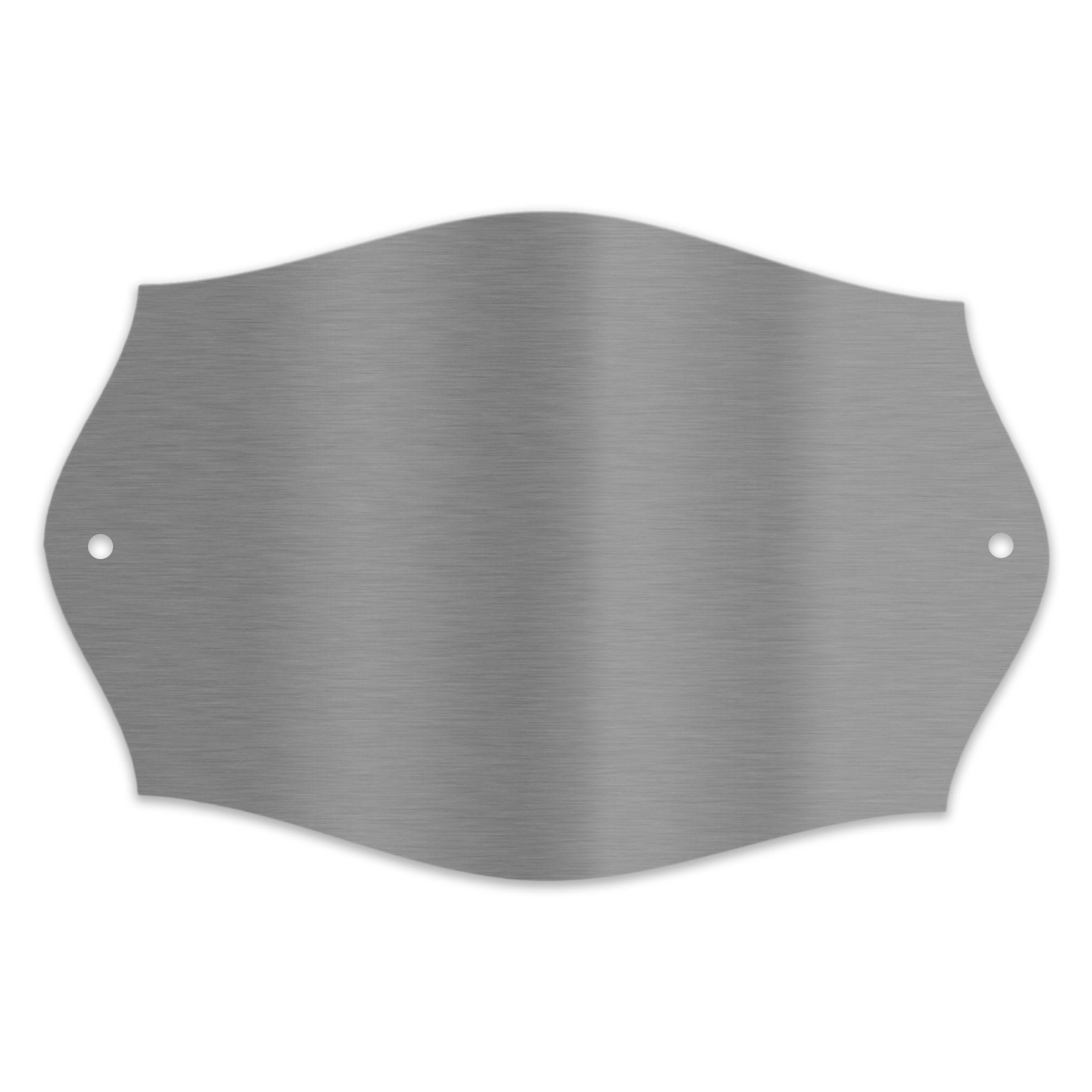 V2A Edelstahlschild in verschiedenen Größen, individuell personalisierbar.