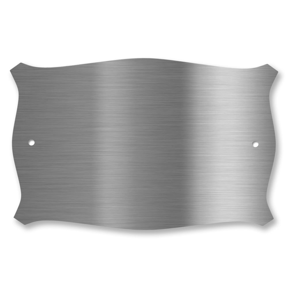 V2A Edelstahlschild in verschiedenen Größen, individuell personalisierbar.