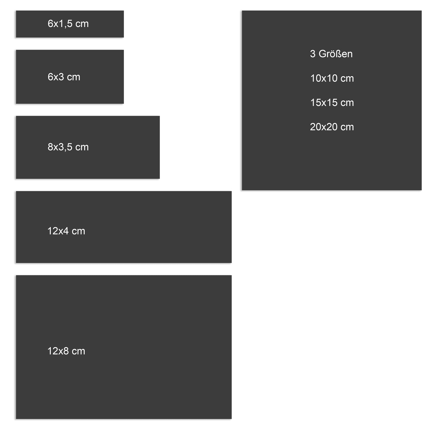 Edelstahl Türschilder verschiedene Größen wählbar, Anthrazit RAL 7016 pulverbeschichtet , individuell personalisierbar.