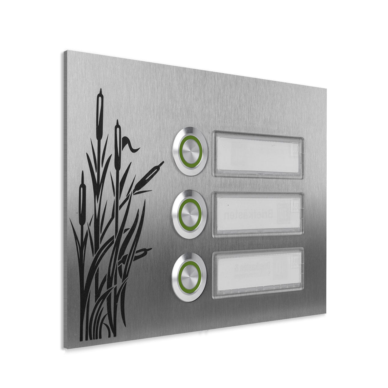 Unterputz Türklingel Turin für Dreifamilienhaus, auswechselbare Schriftfelder