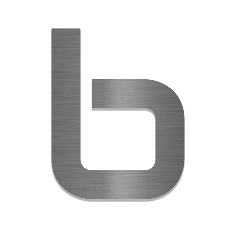 V2A Edelstahl Hausnummer Ziffer b