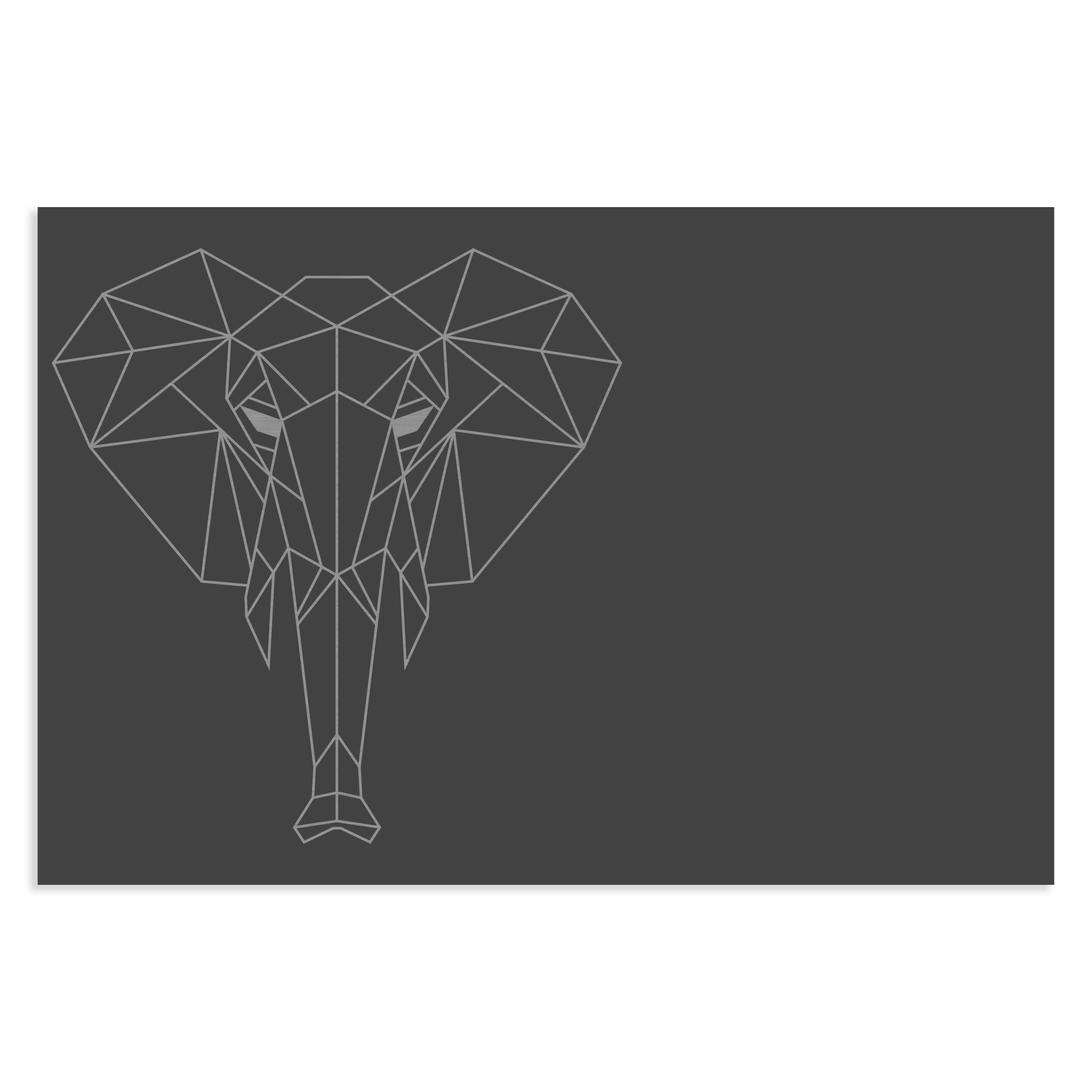Edelstahlschild Geometrische Figuren,120 X 80 mm, Anthrazit, Weiß, oder Edelstahl